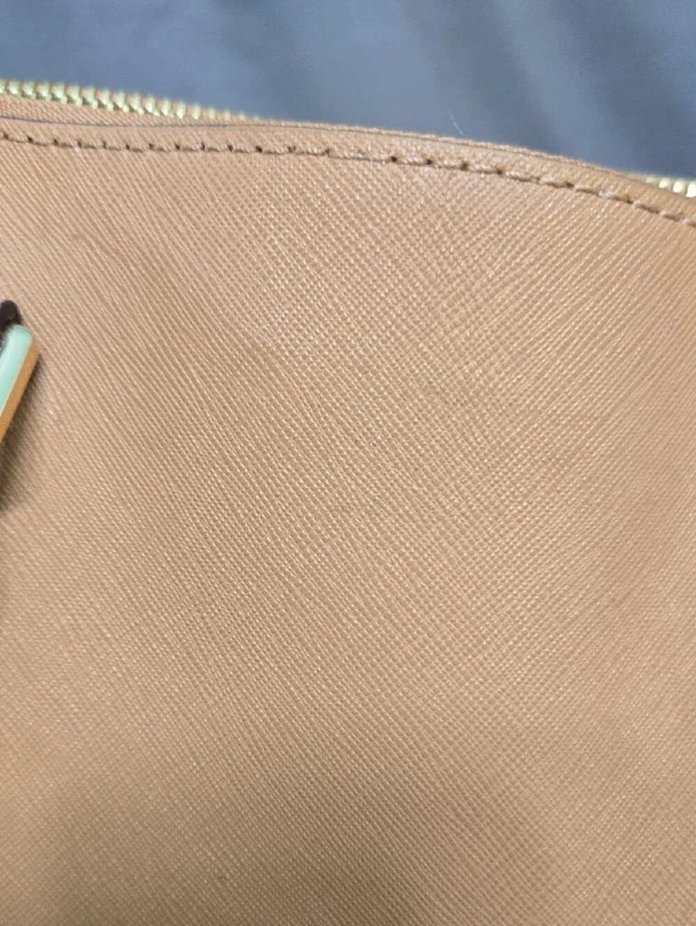SALE! Michael Kors Beige and Black Leather Satchel with Gold MK Charm